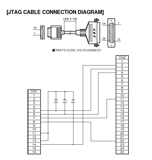 Sharp Zaurus JTAG cable schematics