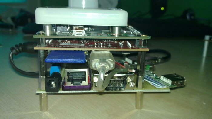 All with reversed BeagleBoard - side view