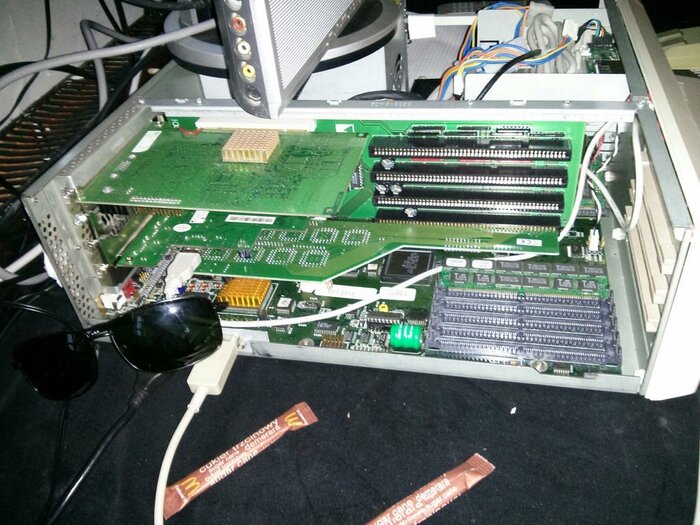 Amiga 4000 with PCI daughterboard