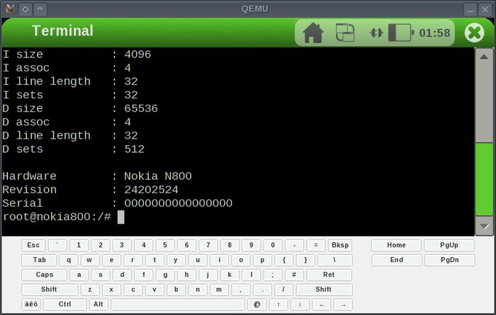 Poky on emulated N800