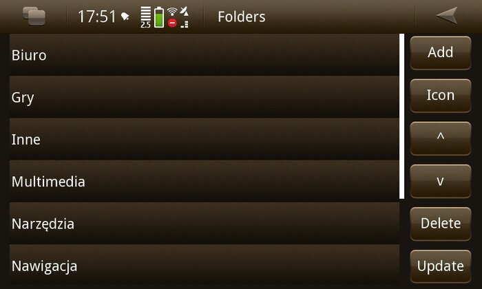 Folders window