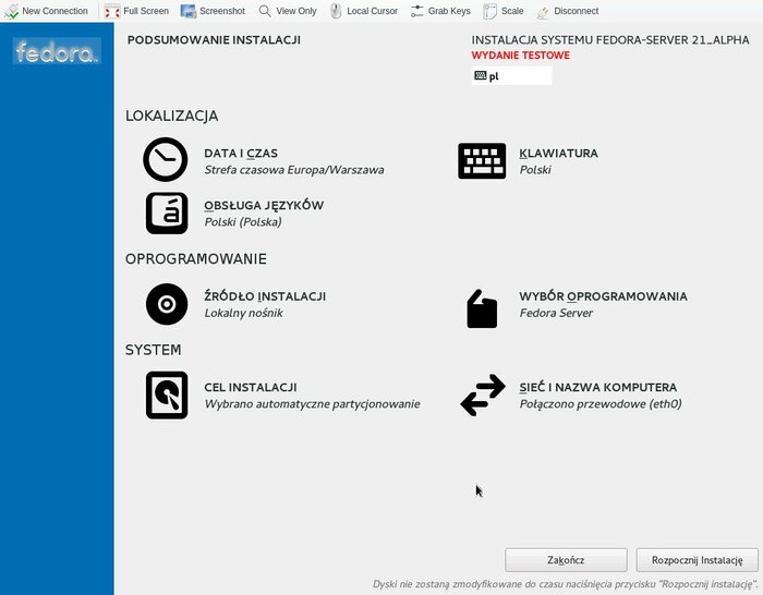 Installation of Fedora 21 on clean APM Mustang Marcin Juszkiewicz