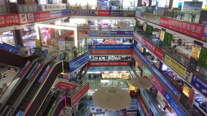 Store with floors of small shops