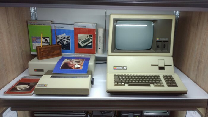 Apple III with dedicated monitor and some peripherals