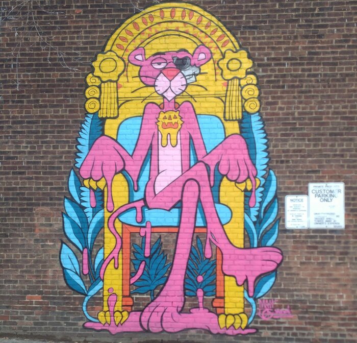 Pink Panther graffiti