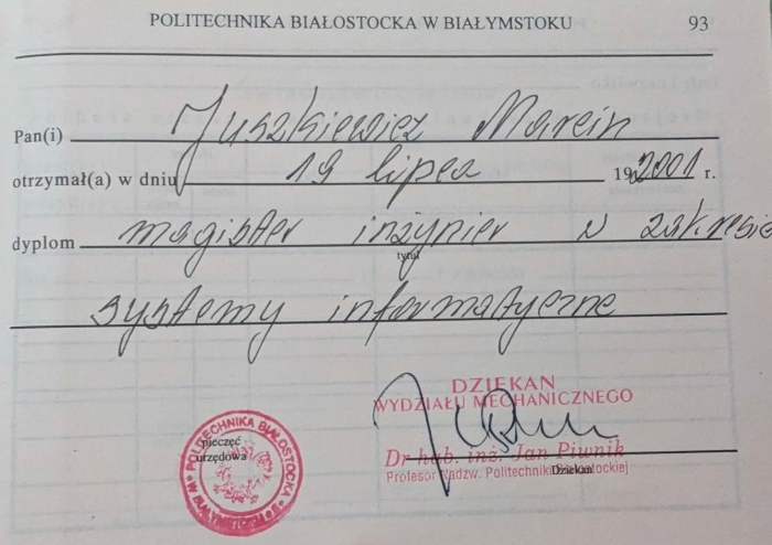 'entry in "the index" document'